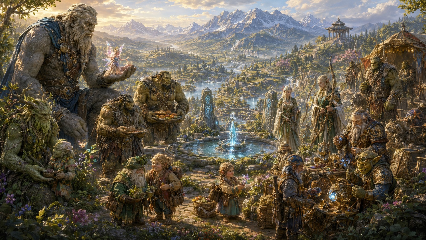 Concept art: a gathering of the ten kindreds